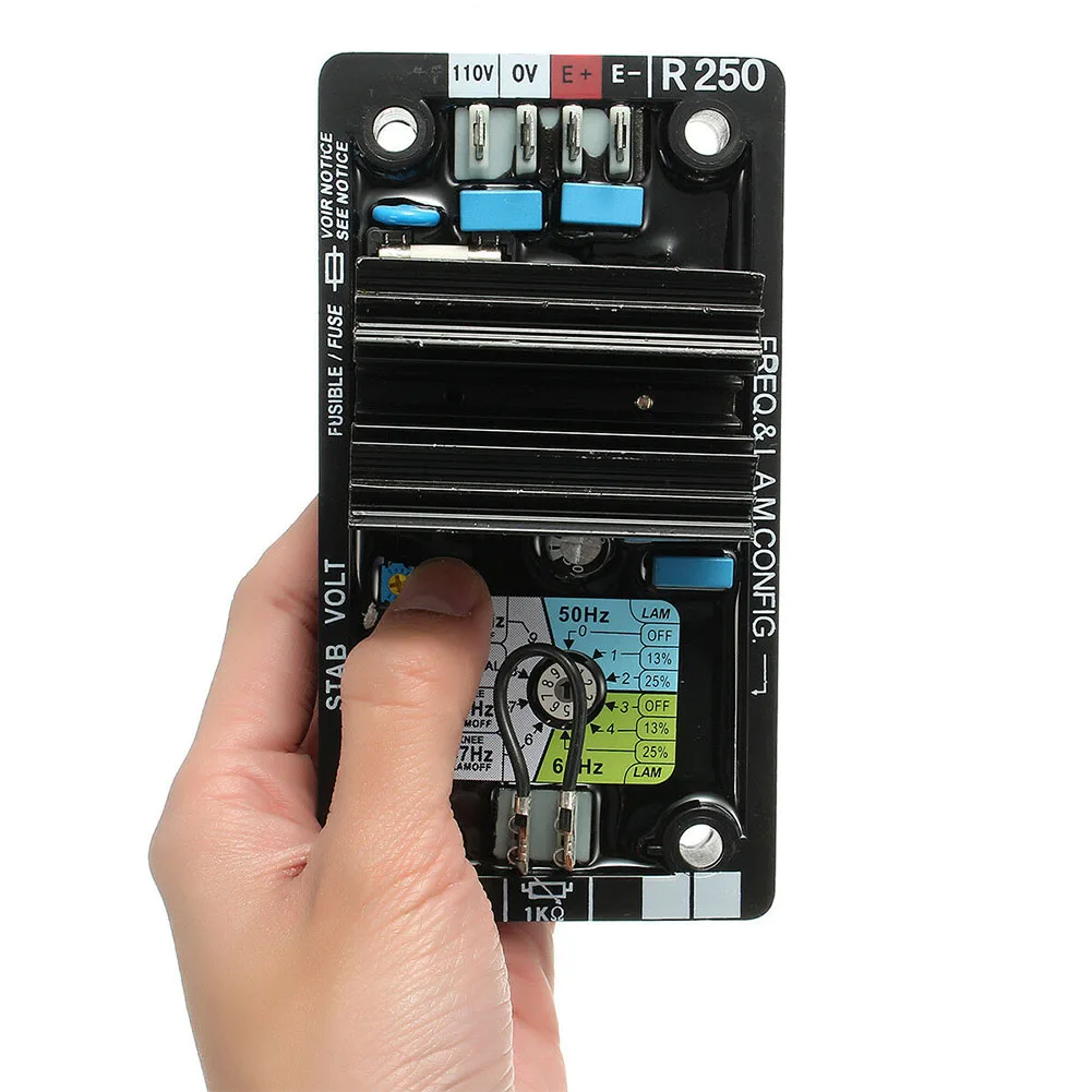 

AVR R250 Automatic Voltage Regulator Electrical Module Replacement Universal Brushless Practical Generator Parts For Leroy Somer