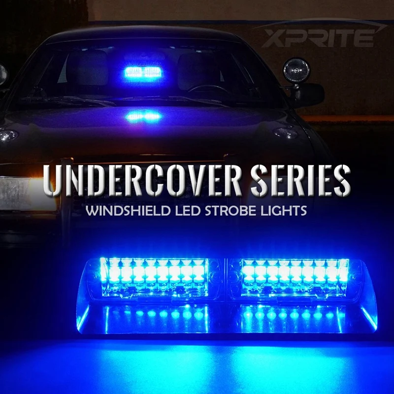 DHBH-12V 16LED высокая интенсивность Автомобильный Стробоскоп мигающий Предупреждение светильник универсальный аварийный светильник для внутренней крыши/приборной панели/лобового стекла