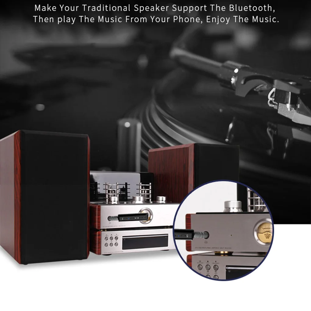 Автомобильный комплект аудио адаптер HIFI музыкальный ресивер HD микрофон беспроводной Bluetooth 4,2 приемник 3,5 мм громкой связи