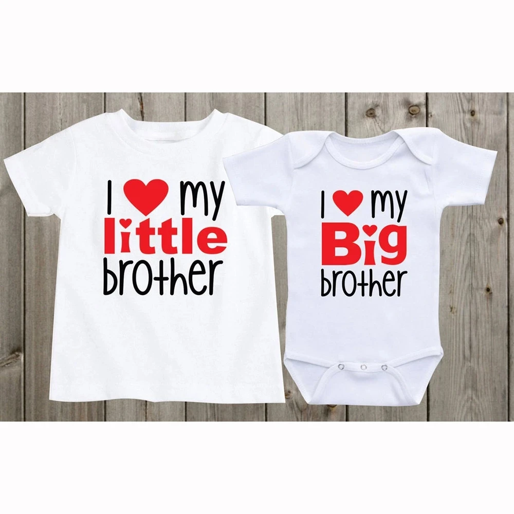 Matching Shirts Shower-Gifts Baby I-Love My Sibling