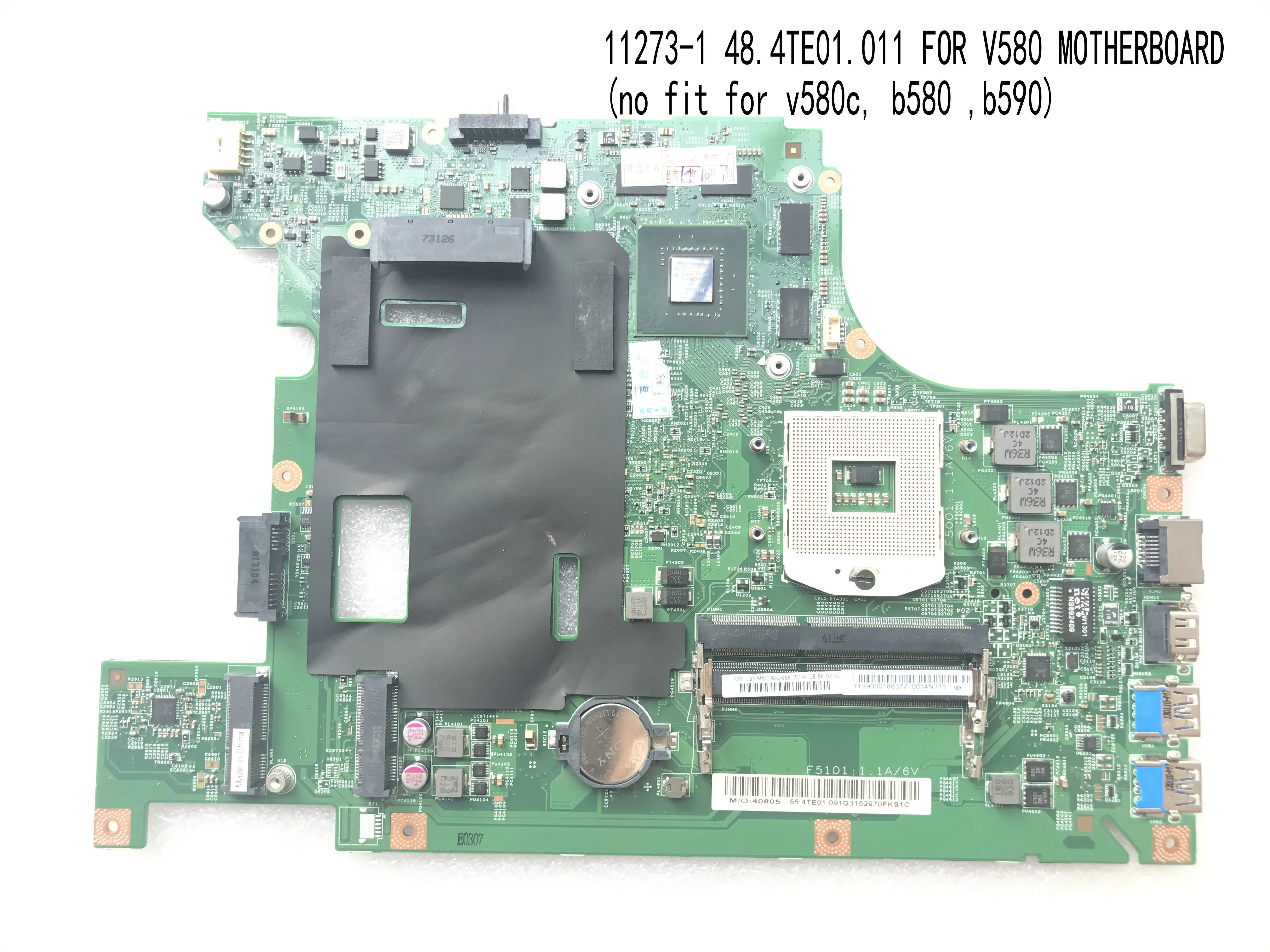 Kefu LA58 MB 11273-1 48.4TE01.011, ноутбук mothreboard для LENOVO V580 материнская плата для ноутбука.(, квалифицированный ОК