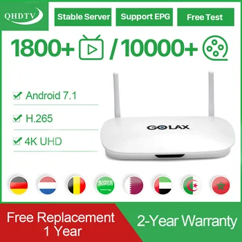 

QHDTV IPTV Arabic Belgium Nederland Germany Golax M3 Android TV Box Smart IPTV Spain Dutch Italy Algeria IP TV No App Included