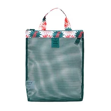 Пляжные сумки большой емкости для мужчин и женщин прозрачная Сетчатая Сумка уличная спортивная сумка