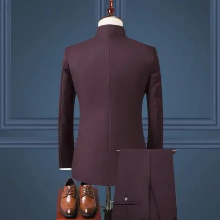 TPSAADE-2020-New-Arrival-Jacket-Pants-Suit-2-Pieces-Chinese-Style-Stand-Collar-Slim-Fit-Simple (1)