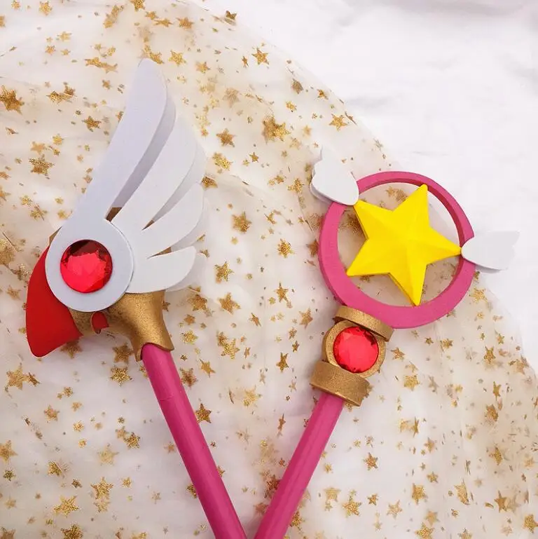 Волшебная карточка для девочек sakura star head Bird head staff Cardcaptor Sakura волшебная палочка высокого качества такая же, как и персонаж