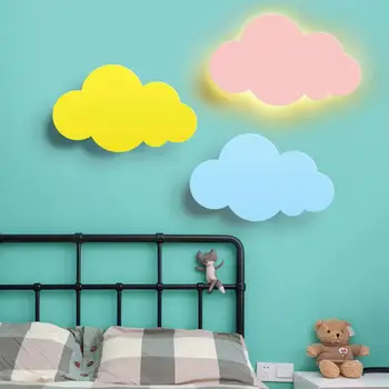 

220V Cloud Shape Wall Lamp LED Night Light Child Loft Bed Lamp Nordic Style Corridor Light Children Bedroom Light Home Decor