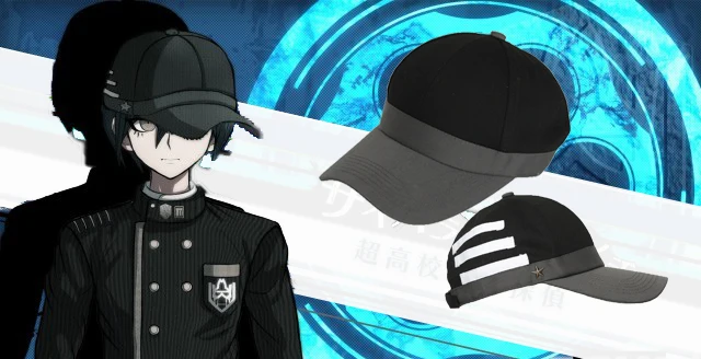 XCOSER Danganronpa V3 Saihara Shuichi шляпа для косплея аксессуар черный с темно-серый хлопок шляпа Рождественский подарок для унисекс