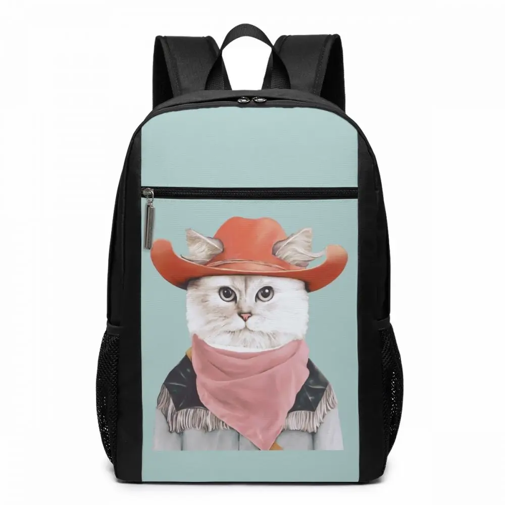 Рюкзак Kitty Cat, рюкзаки Kitty Cat, много карманов, Университетская сумка, Мужская-женская сумка с принтом, студенческие трендовые сумки - Цвет: Rodeo Cat