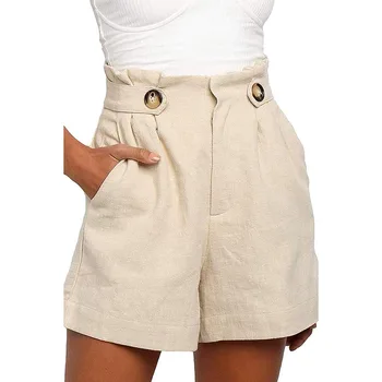 

New Summer Shorts 2020 Women's Casual Fashion Solid Color Comfortable Wild Shorts High Waist Zipper Pocket Ladies Shorts