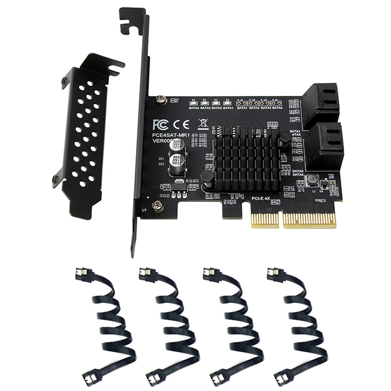 Карта PCI Express Raid 4 порта SATA 3 0 Add On Card Marvell 88SE9230 чип PCIE контроллер PCI-E HDD SSD карта |