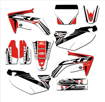 

For HONDA CRF250 R CRF250 04-09 Full set Motorcycle Customized number name TEAM DECALS GRAPHICS BACKGROUNDS fairing Sticker kit