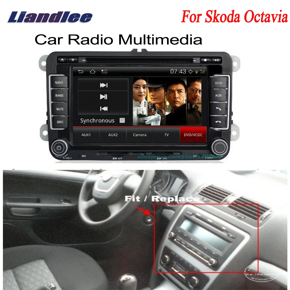 Liandlee для Skoda Octavia 2006 ~ 2012 2din автомобильный Android GPS-навигатор Navi Maps CD DVD Palyer Радио HD