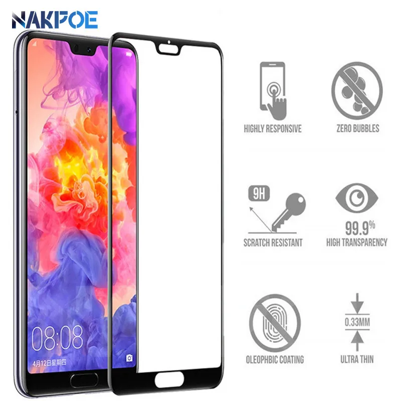 

9D Protective Glass on For Huawei P20 Pro Lite Plus Huawei P Smart Nova 5 5i 4 4E 3 3i 3E Tempered Screen Protector Glass Film