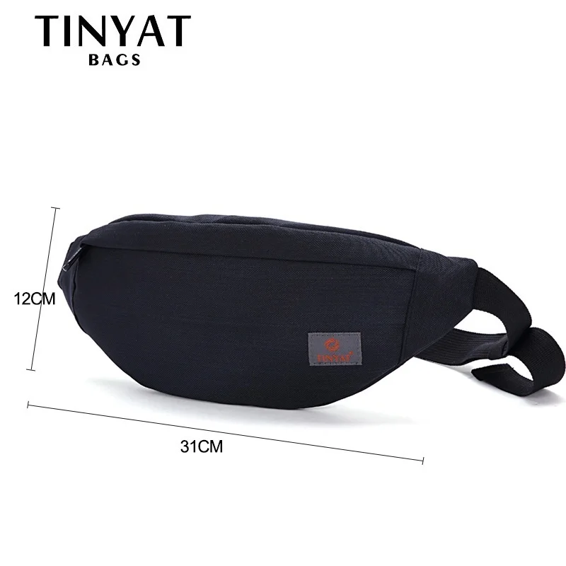 Мужская поясная сумка TINYAT повседневная холщовая пояс женская на для хранения