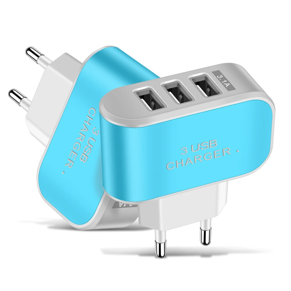 Настенное зарядное устройство с 3 USB-портами 5 В 1 А | Мобильные телефоны и