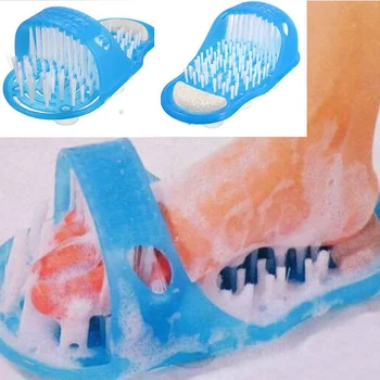 

Plastic Bath Shower Feet Massage Slippers Bath Shoes Brush Pumice Stone Foot Scrubber Spa Shower Remove Dead Skin Foot Care Tool