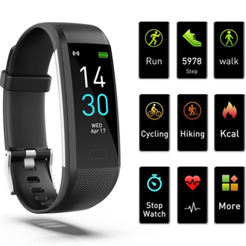 AIFFECT Smart Watch Sports Fitness Tracker With Heart rate Monitor Blood Pressure Bluetooth GPS Waterproof IP68 For IOS Android