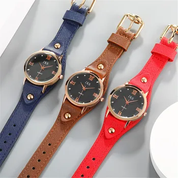 

Roman Quartz Women Watches 50mm High-end Ladies Watch Leather Strap Wrist Watch Bracelet Clock OTOKY Distinguis Женские Часы