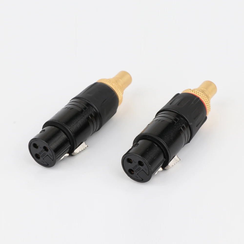 Адаптер NEUTRIK XLR с разъемом Папа RCA 2 шт. позолоченный штекер Переходник мама