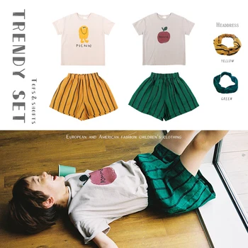 

Pre-sale ZMHYAOKE-JE 2020 SUMMER Girls T-shirt Outfits Toddler Girl Clothes First Christmas Boy Clothes Girls Beach Kids Sets