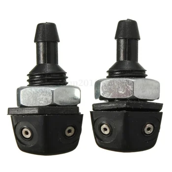 

Pair Universal Car Auto Front Window Windshield Washer Sprayer Nozzle Plastic