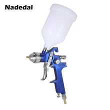 Пневматический Краскораспылитель Nasedal HVLP, 1,4 мм/1,7 мм, 600 мл, гравитационная подача, Аэрограф, набор, автомобильная мебель, инструмент для распыления краски
