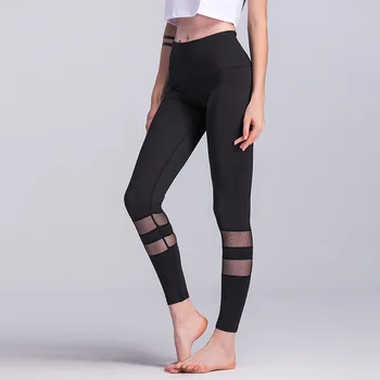 

New black grey mesh stitching lady pants leggings lady clothing women leggings