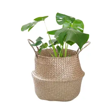 

Fish Basket Picnic Box Toy Box Fireplace Basket Storage Basket Made of Seagrass Decorative basket #4e30