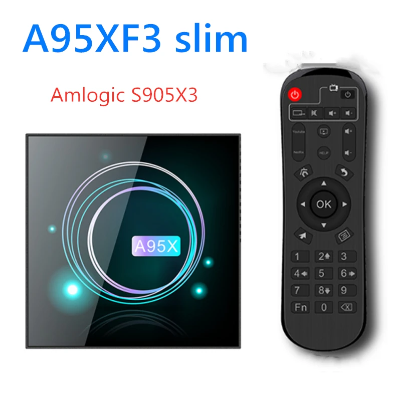 A95X F3 тонкий Android 9,0 Amlogic S905X3 ТВ-приставка 4 ГБ 32 ГБ 64 Гб 8K HD 2,4/5,0G WiFi медиа-проигрыватель Google Android tv Box SetTop Box