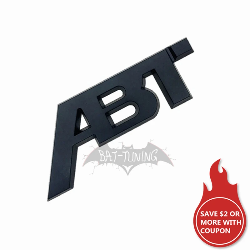 

1PC 3D Adhesive ABT Look Car Sticker For Audi A3 8V A4 B8 B9 S3 S4 S5 S6 S7 ABT Sportsline Waterproof Exterior Decor Trim