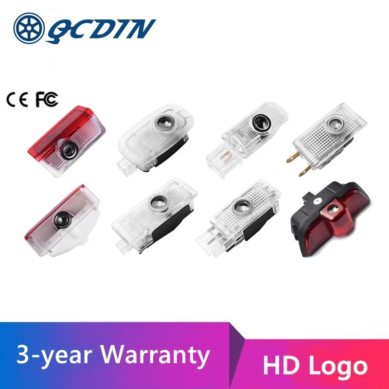 

QCDIN LED Car Welcome Light Door Logo Courtesy Lamp Projector Light for MB With HD Logo