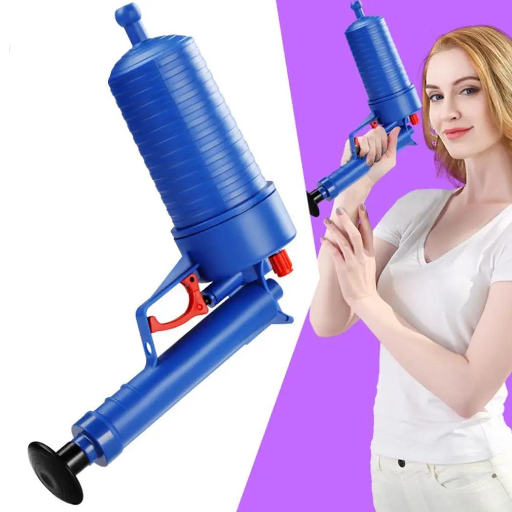 

Air Pressure Toilet Cleaner Sewer Pipe Home, Bathroom, Kitchen Rubber Blockage Dredge Blue 850g ABS Tool Set