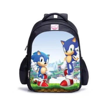 

Children Cartoon Sonic backpack lovely schoolbag for boys&girls Capacity SchoolBag orthopedic backpack mochila escolar