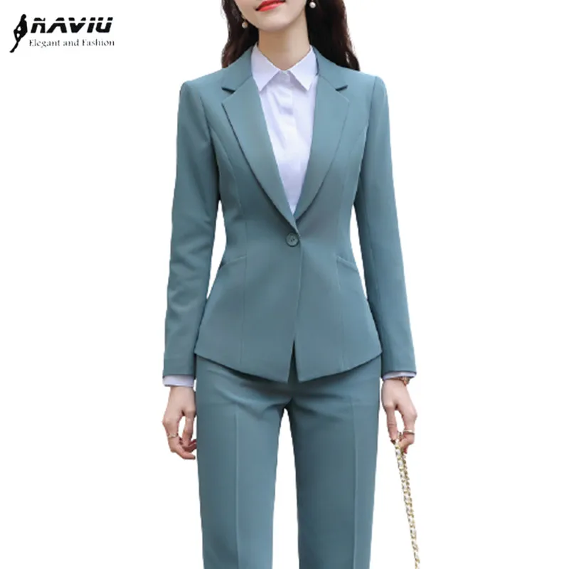 Formal Suits Women Spring New Fashion Temperament Business Long Sleeve Interview Blazer And Pants Office Ladies Work Wear