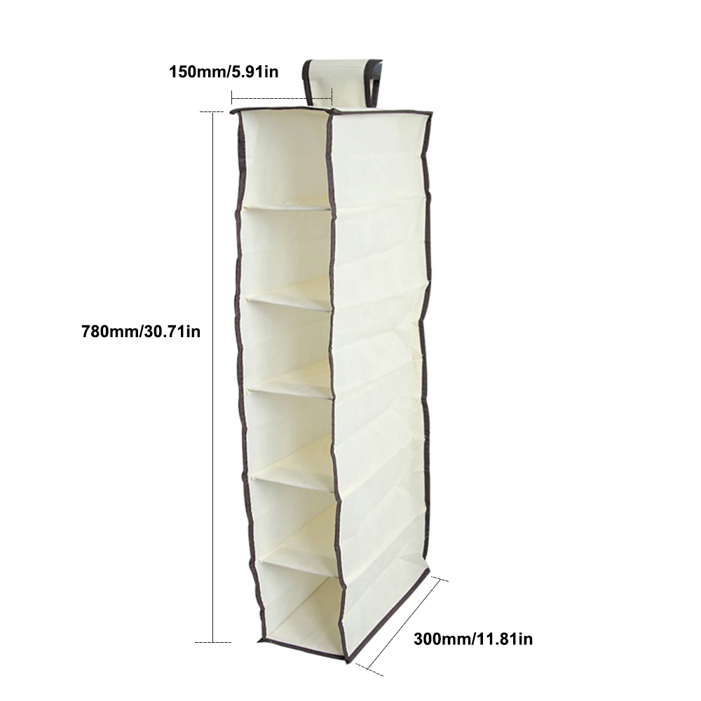 6 слоев Висячие Сумки для хранения шкаф спальни обуви вакуумные пакеты одежды