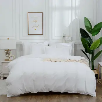 

Plain Satin simple style comforter bedding set Minimalist bed cover Queen King nordic duvet cover set Quilt Cover Pillow case