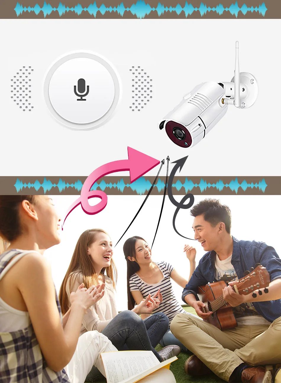 Беспроводная 4CH/8CH система видеонаблюдения Wifi NVR комплект 960P ip-камера запись наружная внутренняя VandalProof Bullet ip-камера Wifi 960P система