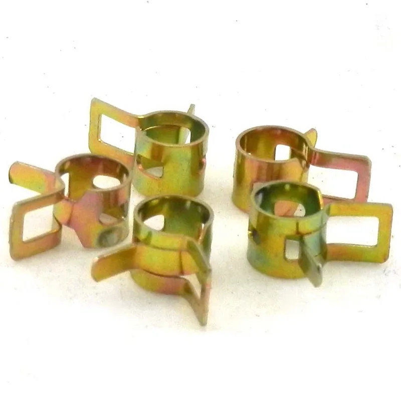Motorcycle Scooter Car Vehicle ATV Go Kart Fuel Line Hose Tubing Water Pipe Air Tube Spring Clips Clamps 8mm 5 Pieces Motorcycle Fuel Line Clips