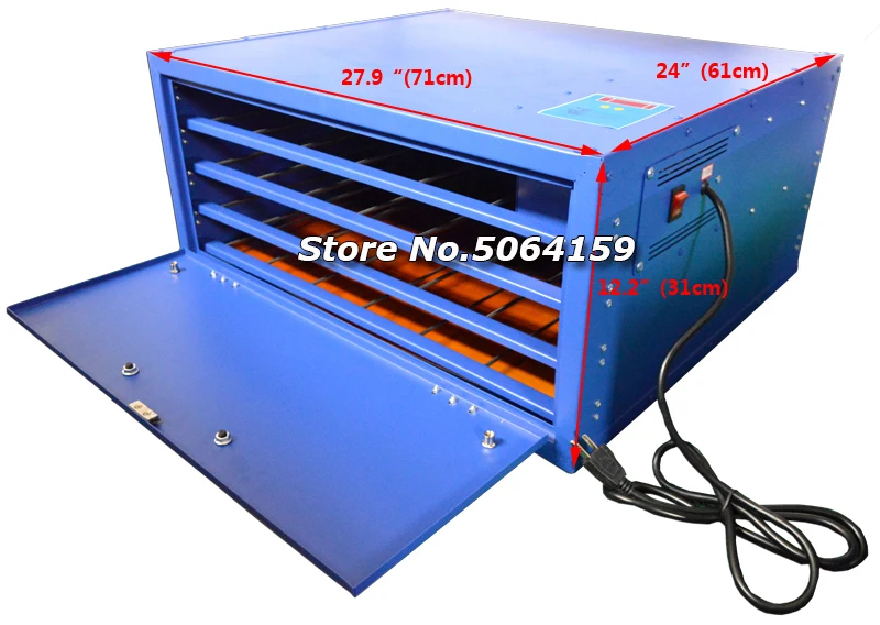 INTBUYING 110V Screen Drying Cabinet 4 Layers Screen Printing Plate Drying Box Equipment Temperature Control Plate Heating 