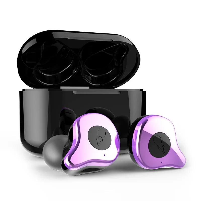 Оригинальные наушники Sabbat E12 Ultra Hydrid Driver Bluetooth, HiFi Bass TWS 5,0, беспроводное зарядное устройство, гарнитуры с покрытием и шумоподавлением - Цвет: Blue