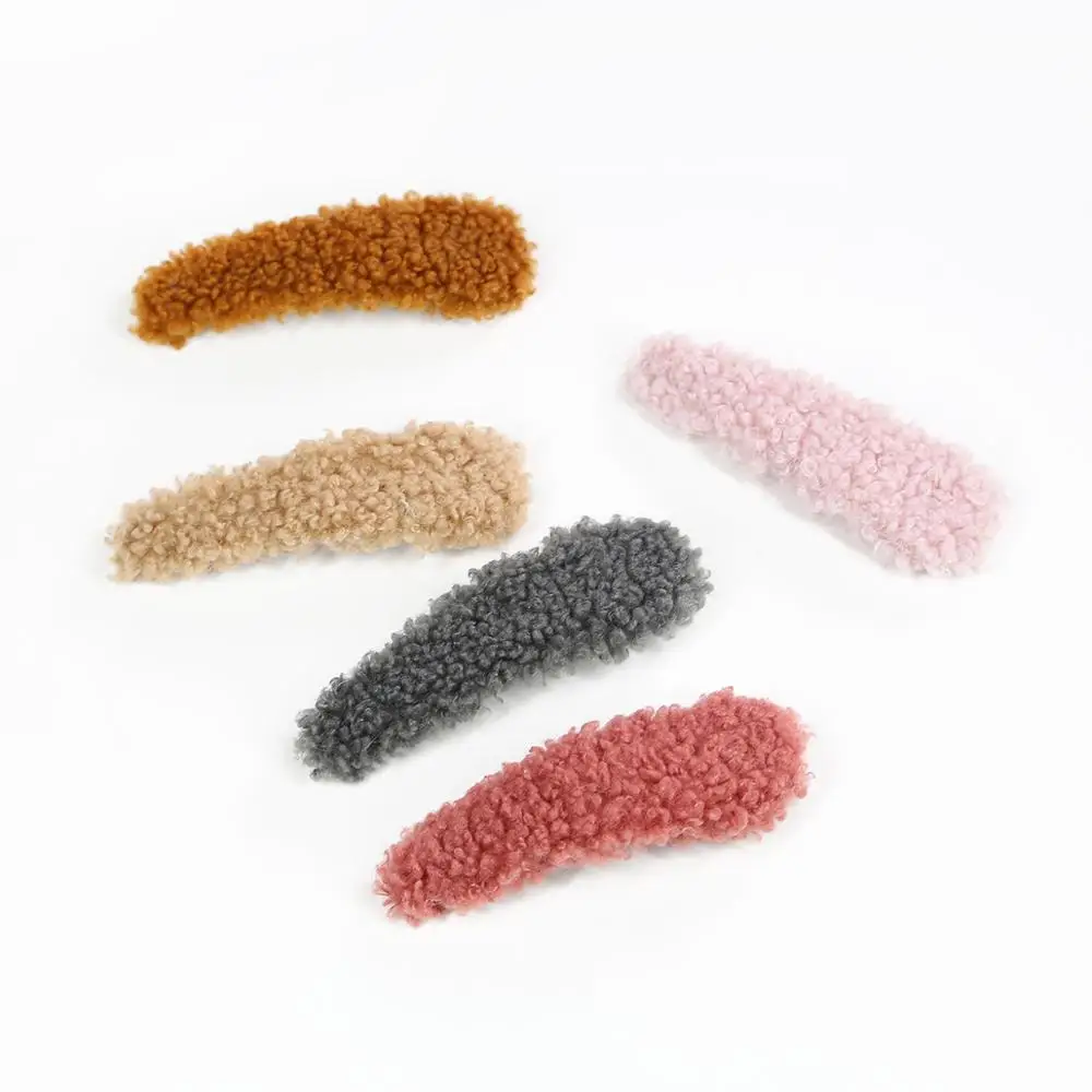 

1PC New Fashion Color Plush BB Hairpin Decoration Korean Cute Liu Hai Clip Girl Gairstyle Accessories Modeling Tool Gift