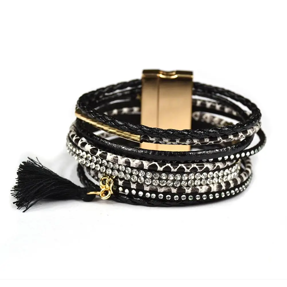Бразильские браслеты для женщин магнитные браслеты браслет дружбы Pulseras ювелирные изделия Bijoux повязка на руку в богемском стиле браслет - Окраска металла: 7