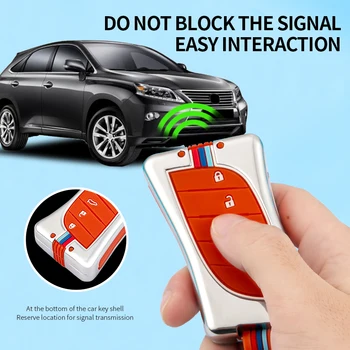 In lega di zinco auto Remote Key Case Cover Holder Shell Fob per Lexus NX ES UX US RC LX GX IS GS RX 200 250h 350h LS 450h 260h 300h - In lega di zinco auto Remote Key Case Cover Holder Shell Fob per Lexus NX