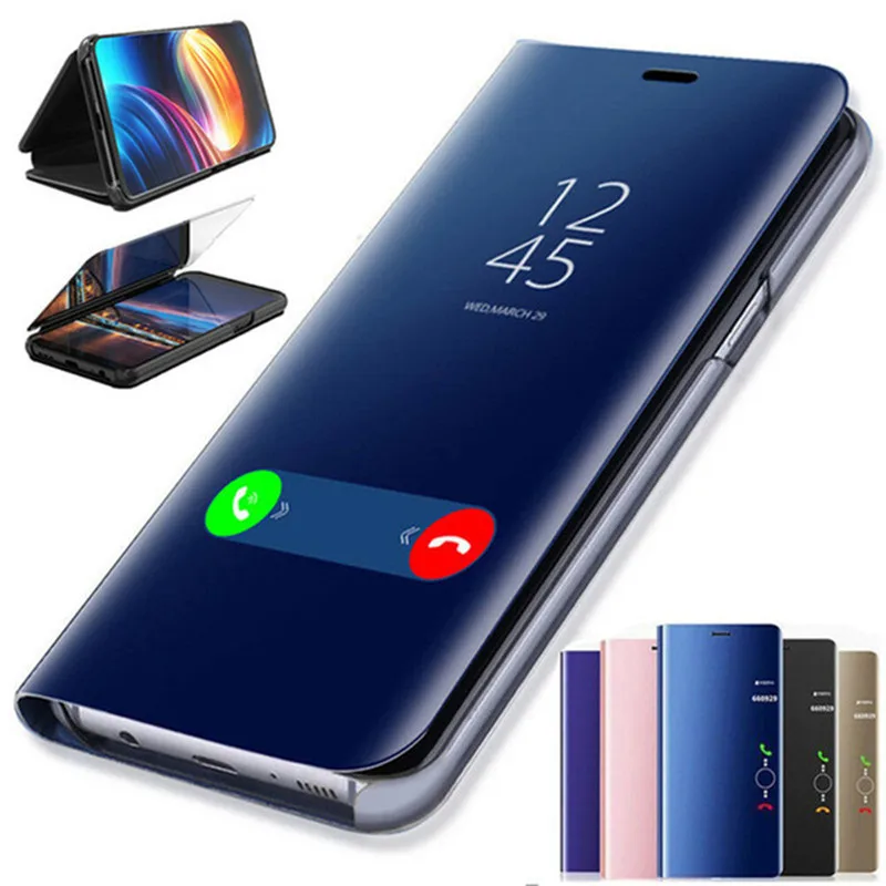 Зеркальный флип-чехол для Huawei P40 P20 P30 Lite Pro Y7 Y6 P Smart 2019 Mate 20 lite Honor 10 9 8X 8A 10i 9X чехлы |