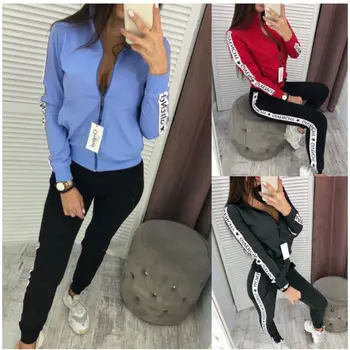 

Autumn Winter 2 Piece Set Women Hoodie Pants Printed Tracksuit Pullover Sweatshirt Trousers With Pockets Tracksuit Suits