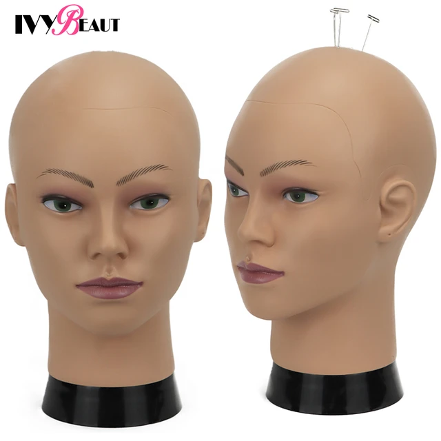 Cosmetology Training Bald Manikin Head,, With Smoothly Mannequin