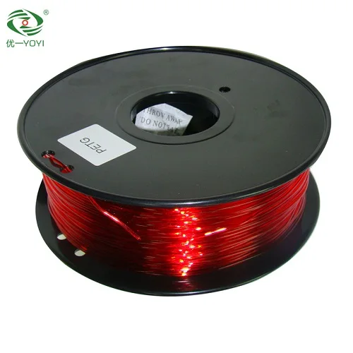 transperant red YOYI 1,75 мм нить 3D-принтера PETG 3d нить 1 кг катушка - Цвет: transperant red
