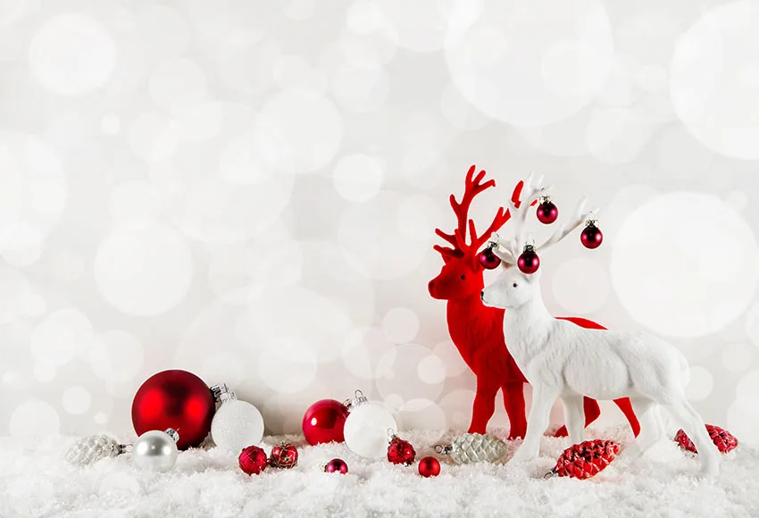 Рождественский олень игрушки фото фон винил дети день рождения фотографии фоны