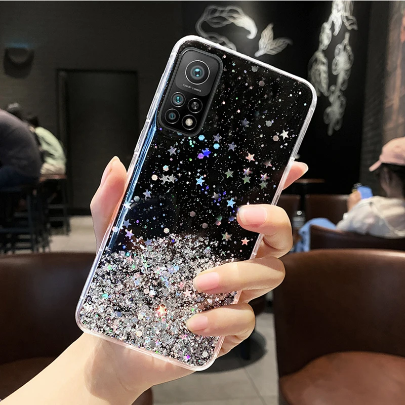 Capa de telemóvel glitter para xiaomi mi folha de prata_voghion.com