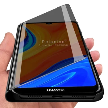 

hauwei y 6s flip case mirror case for huawei y6s 2020 book stand coque on hauwei y6 s shell cover capas jat-lx1 6.09'' caso etui